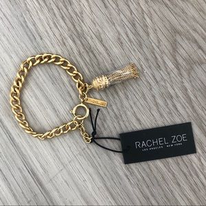 Rachel Zoe Gold chain bracelet with tassel